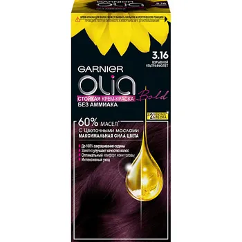 GARNIER Стойкая крем-краска для волос с цветочными маслами, без аммиака Olia