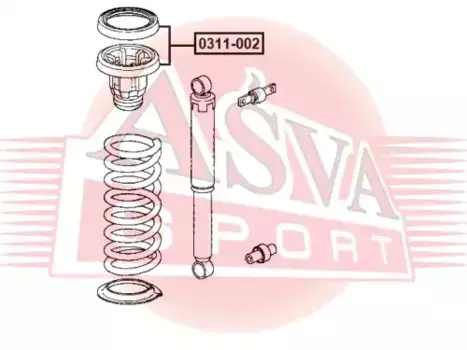 ОПОРА АМОРТИЗАТОРА 0311-002 ASVA