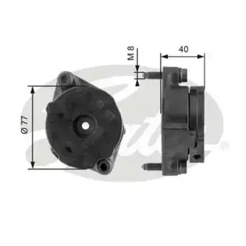 натяжитель ремня!\ Audi 80/A6, VW Golf/Passat/Polo 1.9D/TDi/SDi 89> T38345 GATES
