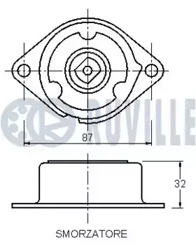 натяжитель ремня!\ Audi A6, VW Golf/Passat 1.9D/TDi/SDi 89> 540904 RUVILLE