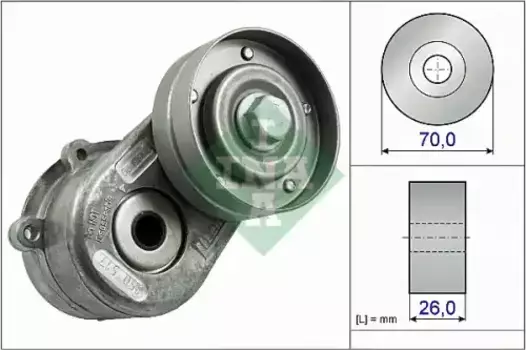 натяжитель ремня!\ Chrysler Voyager, Jeep Cherokee 2.5-2.8 CRD 01> 534 0448 10 INA