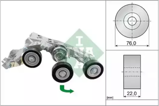 натяжитель ремня НО! с роликами (3шт)\ MB W169/W245 2.0D 04-12 534 0338 10 INA