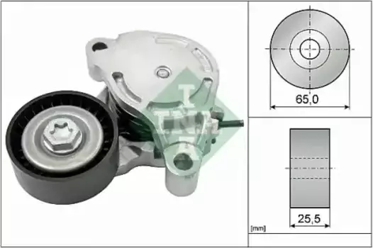 натяжитель ремня приводного! в сборе с роликом\ BMW F45/F48/F52/F55 1.5/2.0i 13> 534 0571 10 INA