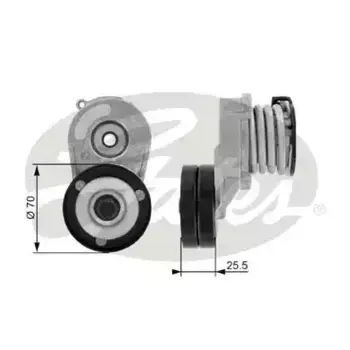 натяжитель ремня! с роликом\ Opel Astra 1.7DTi/1.7CDTi 00> T38432 GATES