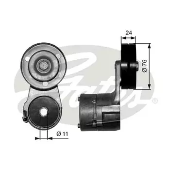 натяжитель ремня в сборе! 76.2x24x97 \RVI Kerax T38562 GATES