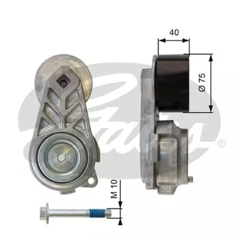 натяжитель ремня в сборе! d75x40 m10 \ Volvo, RVI D/DXI11/13 T38726 GATES
