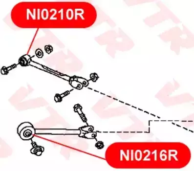 NI0210R САЙЛЕНТБЛОК РЫЧАГА ЗАДНЕЙ ПОДВЕСКИ VTR