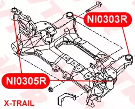 NI0303R САЙЛЕНТБЛОК ОПОРЫ АКПП VTR