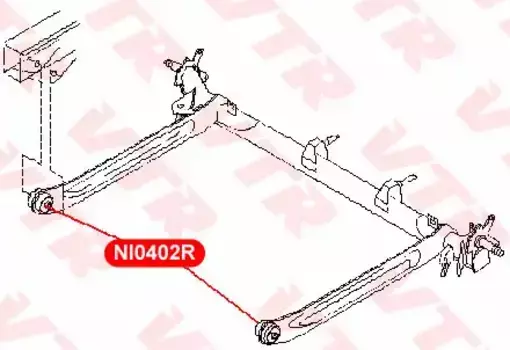 NI0402R САЙЛЕНТБЛОК БАЛКИ ЗАДНЕЙ ПОДВЕСКИ, ПЕРЕДНИЙ VTR