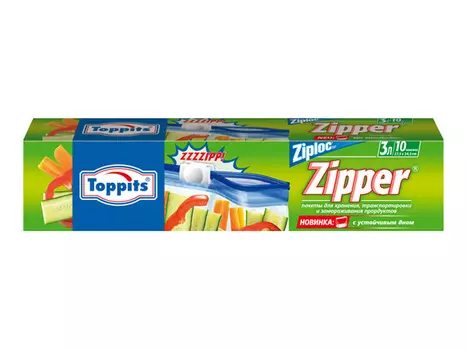 пакеты для продуктов TOPPITS 3 л, 10 шт