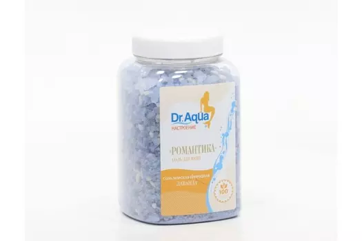 Соль д/ванн Dr Aqua Настроение морская Романтика лаванда, 750 г