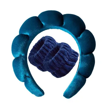 Повязка для волос с завитками из жареного теста, повязка для волос, усовершенствованная ткань для полотенец для мытья лица, набор повязок с высокой головкой 1 разноцветный