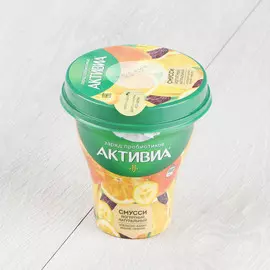 Смусси йогуртный Активиа с апельсином, бананом, фиником и имбирем 250 г