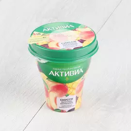 Смусси йогуртный Активиа Смусси с манго, персиком, фиником, апельсином и семенами льна 250 г