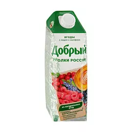 Сок Добрый Уголки России Ягоды с медом и шалфеем 1 л