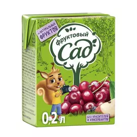 Сок Фруктовый сад Яблоко, вишня, черноплодная рябина 200 мл