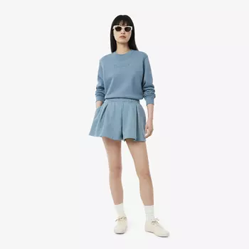 Женские плиссированные флисовые шорты Lacoste