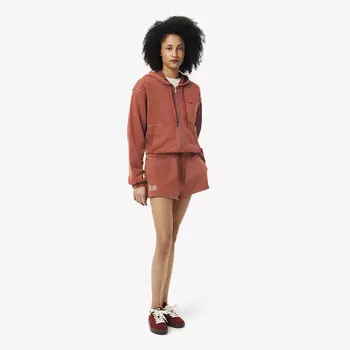 Короткие шорты Lacoste с эффектом стирки