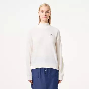 Женский шерстяной свитер Lacoste с высоким воротом