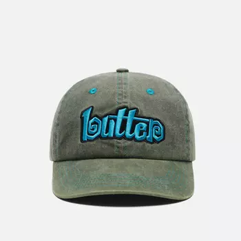 Кепка Butter Goods Swirl 6 Panel, цвет оливковый