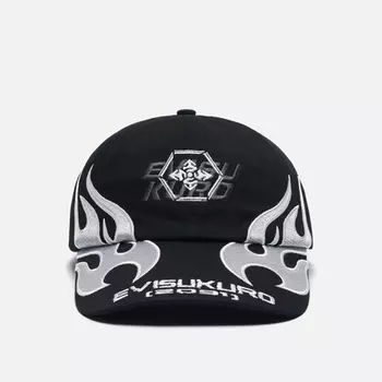 Кепка Evisu Evisukuro Chrome Fire Multi Logo Dad, цвет чёрный