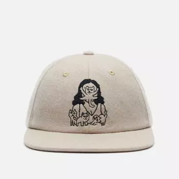 Кепка RIPNDIP Cat Lady Wool Strapback, цвет бежевый