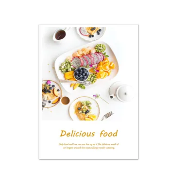 Nordic Fresh Fruit Десерты Стол Еда Плакат Печать Настенное Искусство Холст Картина Для Столовой Ресторан Кухня Домашний Декор 21X30cm No Frame
