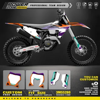 Персонализированные графические наклейки PowerZone Team для набора наклеек 3M для KTM 23-25SXF 24-26 EXC мотоциклетные наклейки 048