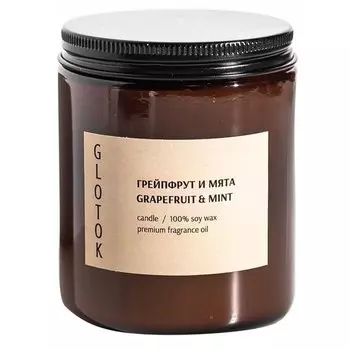 Свеча Arome Enjoy "GLOTOK. Грейпфрут и мята", 240 г