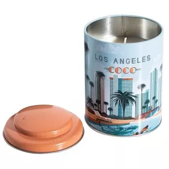 Свеча в металической банке "San Francisco","Miami", "Los angeles", 210 г