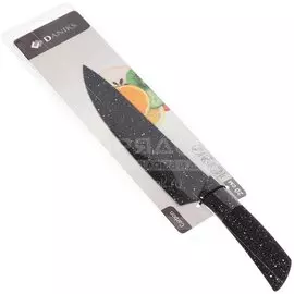 Нож кухонный Daniks, Карбон, шеф-нож, нержавеющая сталь, 20 см, рукоятка пластик, YW-A641-3-CH