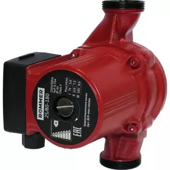 Насос циркуляционный, Rommer, 1 1/2 '', 143 Вт, термозащита, 25/80-180