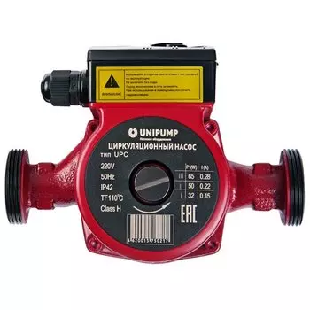 Насос циркуляционный, Unipump, 1 1/4 '', 62 Вт, максимальный напор 4 м, 3.5 м/ч, UPС 32-40 180