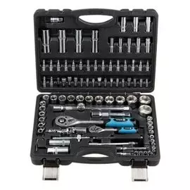 Набор слесарных инструментов Трек, TR15094/TR13094, 1/2", 1/4", 6-гранные, сталь, кейс, 94 предмета