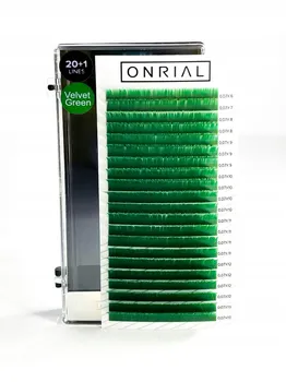 Цветные ресницы микс L 0,07 мм 6-13 V.Green Velvet Green ONRIAL inna