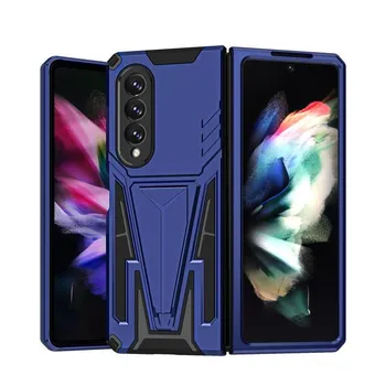 Для Samsung Galaxy Z Fold 3 Чехол Броня Подставка-держатель Прочный силиконовый противоударный чехол для Galaxy Z Fold 3 5g Задняя крышка For Galaxy Z Fold 3 зелёный