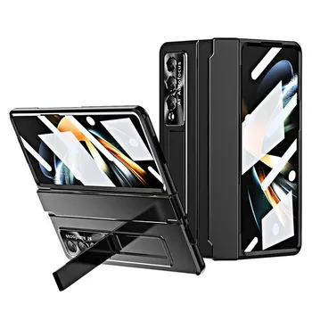 Для Samsung Z Fold 4 с защитой от падения, функциональный чехол-подставка для Samsung Galaxy Z Fold 4, 5g Fold4 Zfold4, пленочный чехол из закаленного стекла for samsung z fold 4 синий