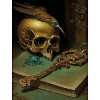 Dark Academia Art Вампир Летучая мышь Плакат Печать Для Галереи Гостиная Домашний Декор Виктория Готическая Ведьма Холст Картина Настенная Живопись 21*30cm No Frame