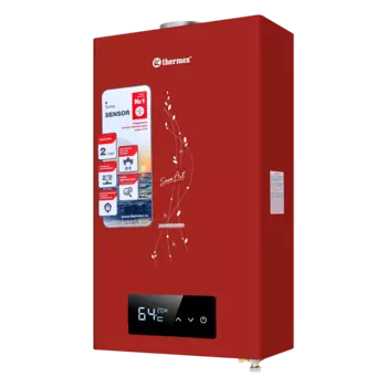 Водонагреватель газовый проточный/металл 10л/мин, Thermex Sensor S 20 MD Art Red (351112)