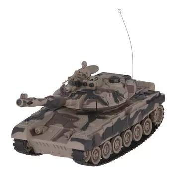 Военная техника Mioshi Tech Танк р/у "Осада Башни: T-90" (36 см, башня 13 см, индик. жизни, повор. башни, свет, звук, 27МГц, камуфл.), радиоуправление, камуфляж (MAR1207-033)