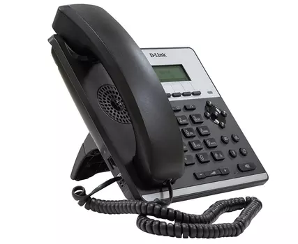 VoIP-телефон D-link DPH-120SE, монохромный дисплей, PoE, черный/серебристый (DPH-120SE/F2A)