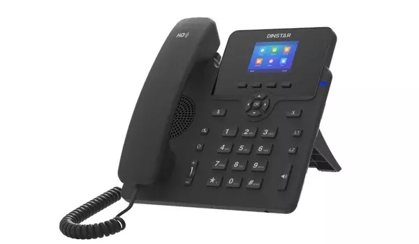 VoIP-телефон DINSTAR C62GP, 2 линии, 2 SIP-аккаунта, цветной дисплей, PoE, черный (C62GP)