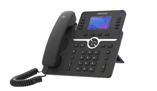 VoIP-телефон DINSTAR C64GP, 4 линии, 4 SIP-аккаунта, цветной дисплей, PoE, черный (C64GP)