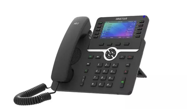 VoIP-телефон DINSTAR C66GP, 6 линий, 6 SIP-аккаунтов, цветной дисплей, PoE, черный (C66GP)
