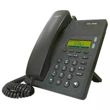 VoIP-телефон Escene ES205-PN, 2 SIP-аккаунта, монохромный дисплей, PoE, черный (336706)