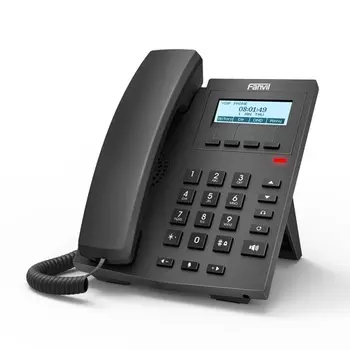 VoIP-телефон Fanvil X1S, 2 линии, 2 SIP-аккаунта, монохромный дисплей, черный