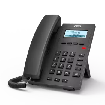 VoIP-телефон Fanvil X1SP, 2 линии, 2 SIP-аккаунта, монохромный дисплей, PoE, черный (X1SP)