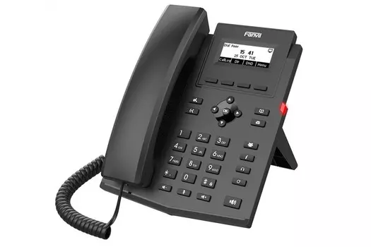 VoIP-телефон Fanvil X301G, 2 линии, 2 SIP-аккаунта, монохромный дисплей, PoE, черный (X301G)