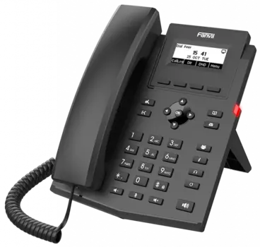 VoIP-телефон Fanvil X301W, 4 линии, 4 SIP-аккаунта, монохромный дисплей, Wi-Fi, черный (X301W)