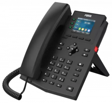 VoIP-телефон Fanvil X303W, 4 линии, 4 SIP-аккаунта, цветной дисплей, Wi-Fi, PoE, черный (X303W)
